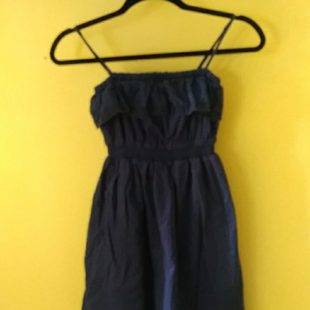 Girls navy blue sun dress